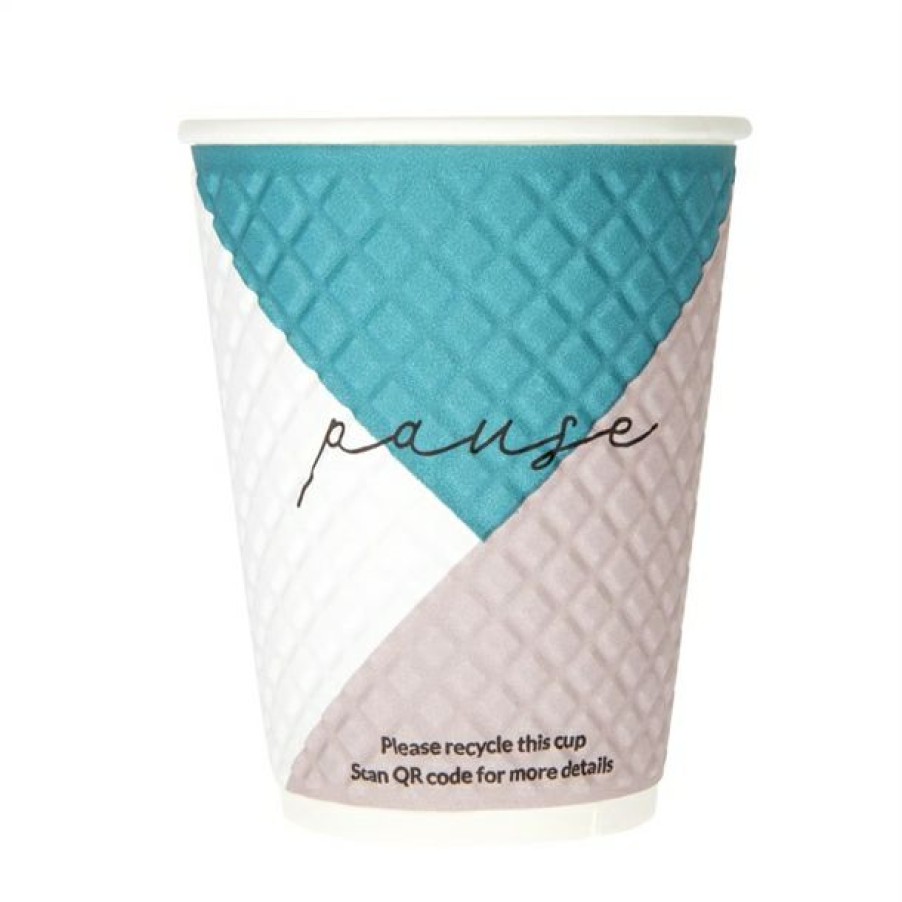 Consumables * | Discount Huhtamaki Pause Disposable Coffee Cups Double Wall 340Ml / 12Oz (Pack Of 740)