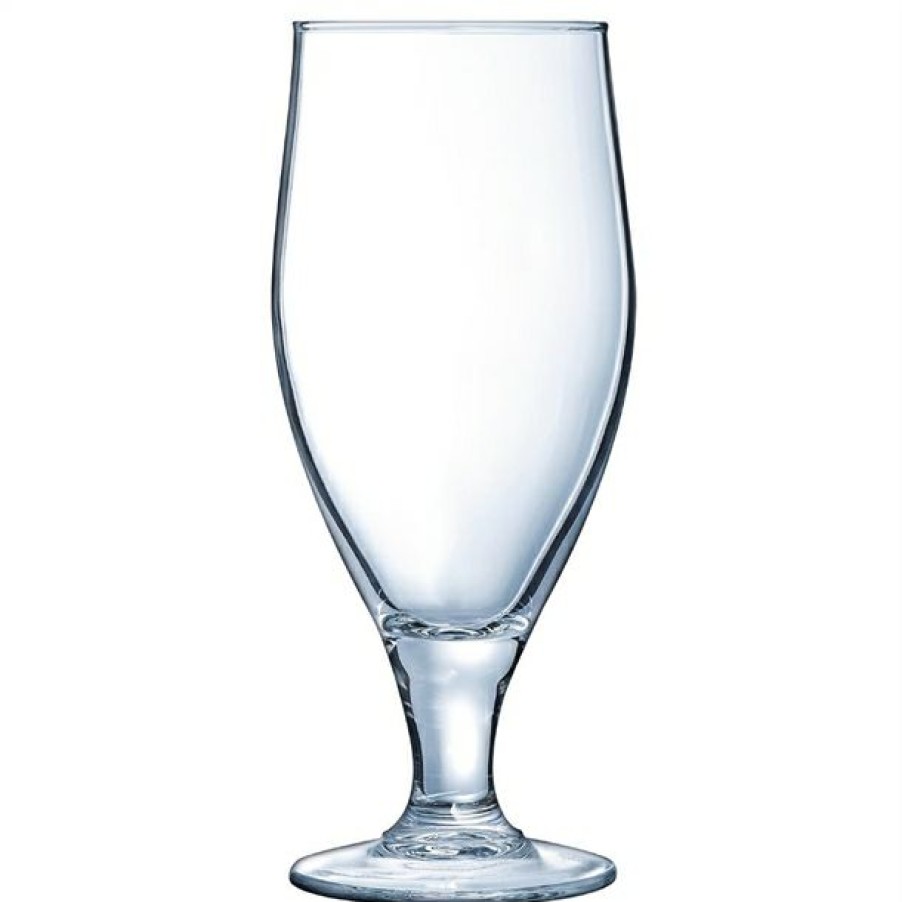 Glassware * | Bargain Sale Arcoroc Cervoise Nucleated Stemmed Beer Glasses 320Ml Ce Marked At 284Ml