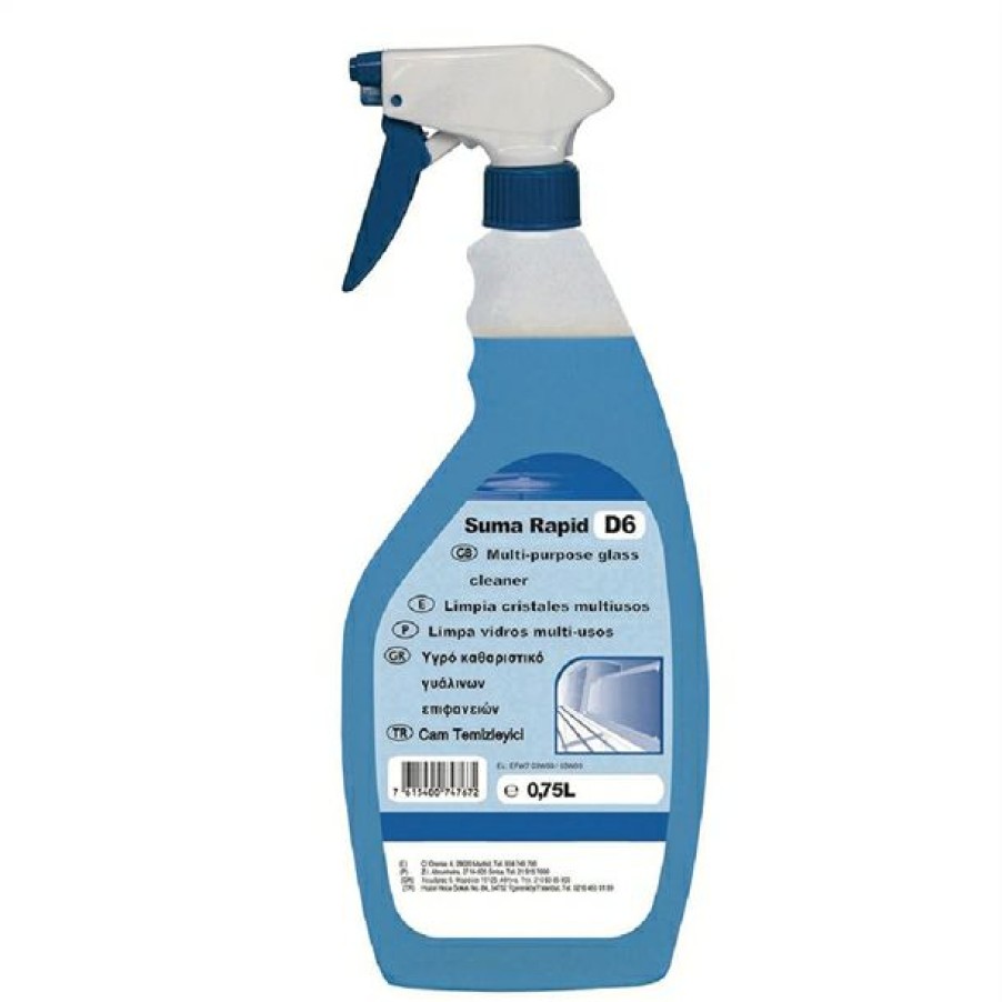 Consumables * | Quality Guarantee Suma Rapid D6L Glass And Stainless Steel Cleaner Ready To Use 750Ml