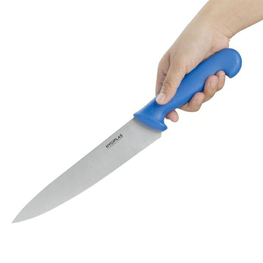 Kitchenware & Knives * | Top Sell Hygiplas Chefs Knife Blue 21.5Cm