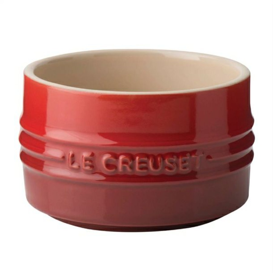 Kitchenware & Knives * | Bestsellers Le Creuset Stoneware Stackable Ramekin Cerise (Pack Of 6)