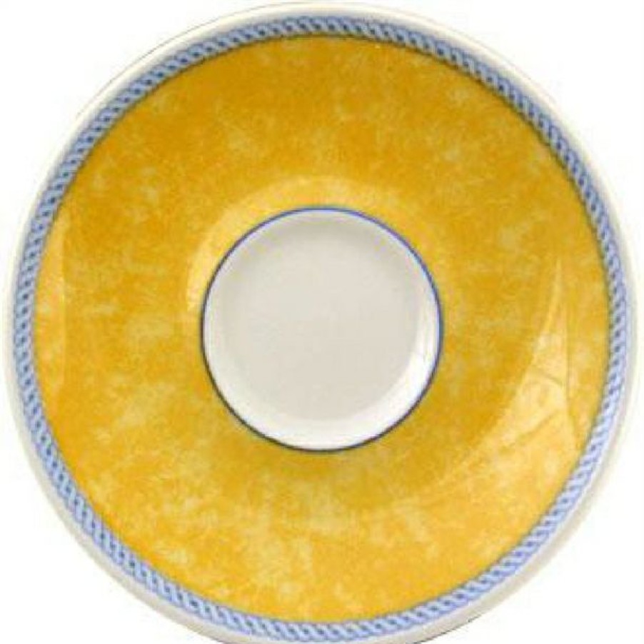 Crockery * | Tendy Style Churchill New Horizons Marble Border Espresso Saucers Yellow 115Mm