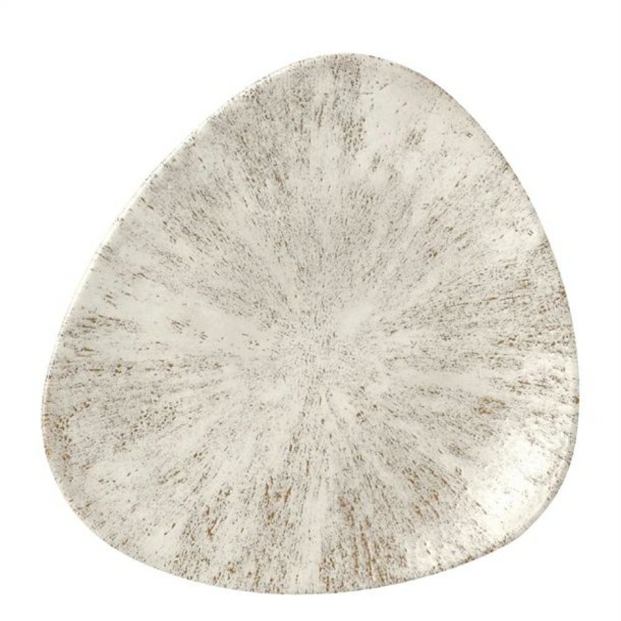 Crockery * | Typical Style Churchill Stone Agate Grey Lotus Plate 228Mm (Pack Of 12)