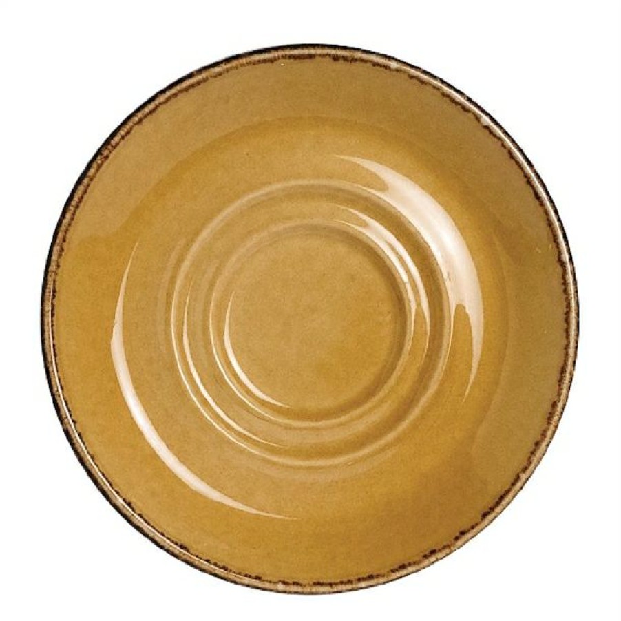 Crockery * | Best Price Steelite Terramesa Mustard Saucers 117Mm (Pack Of 12)