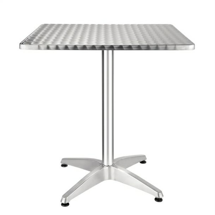 Furniture * | Tendy Style Bolero Square Stainless Steel Bistro Table 700Mm