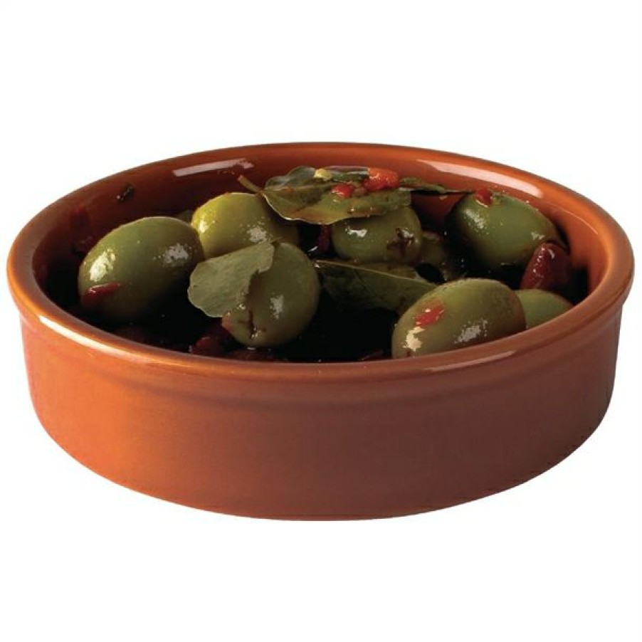 Crockery * | Hot Sale Olympia Tapas Rustic Mediterranean Large Dishes 134Mm (Pack Of 6)