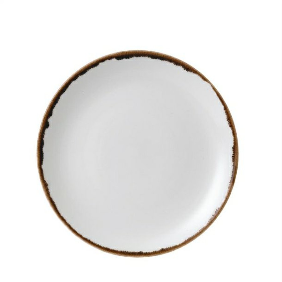 Crockery * | Discount Online Dudson Harvest Evolve Coupe Plates Natural 217Mm (Pack Of 12)