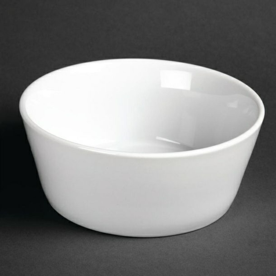 Crockery * | Promotion Olympia Whiteware Sloping Edge Bowls 150Mm (Pack Of 12)