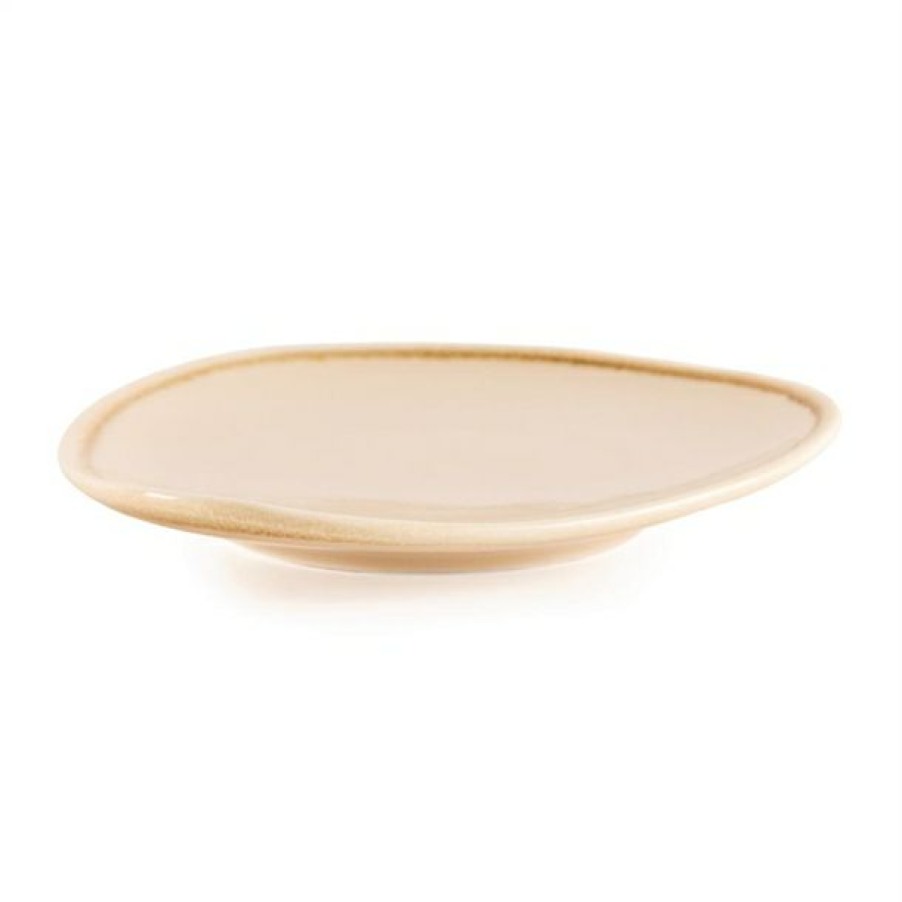 Crockery * | Hot Sale Olympia Kiln Triangular Side Plate Sandstone 165Mm (Pack Of 6)