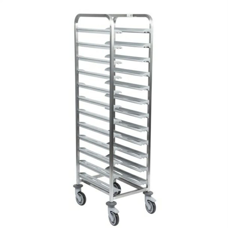 Furniture * | Outlet Matfer Bourgeat 12 Tray Cafeteria Trolley Grey