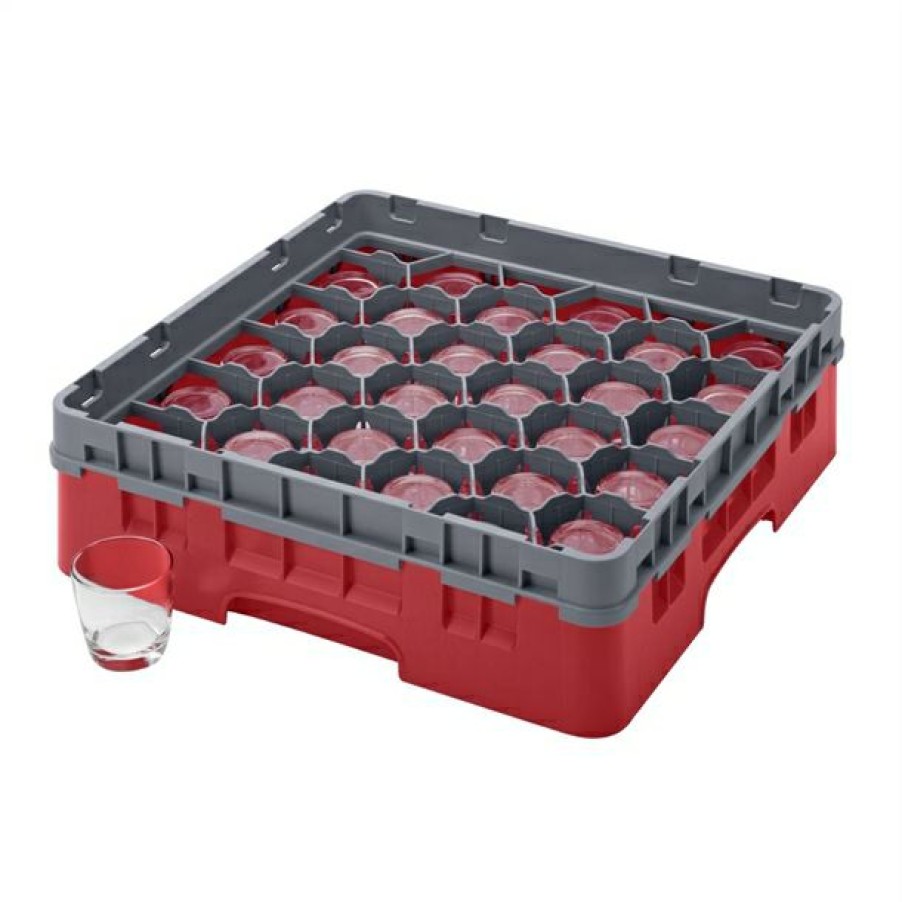 Glassware * | Premium Cambro Camrack Red 30 Compartments