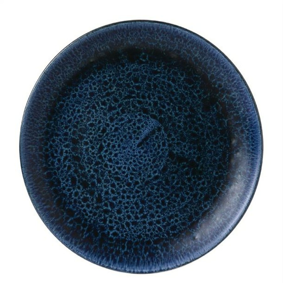 Crockery * | Exquisite Gifts Stonecast Plume Ultramarine Coupe Plate 8 2/3 " (Pack Of 12)