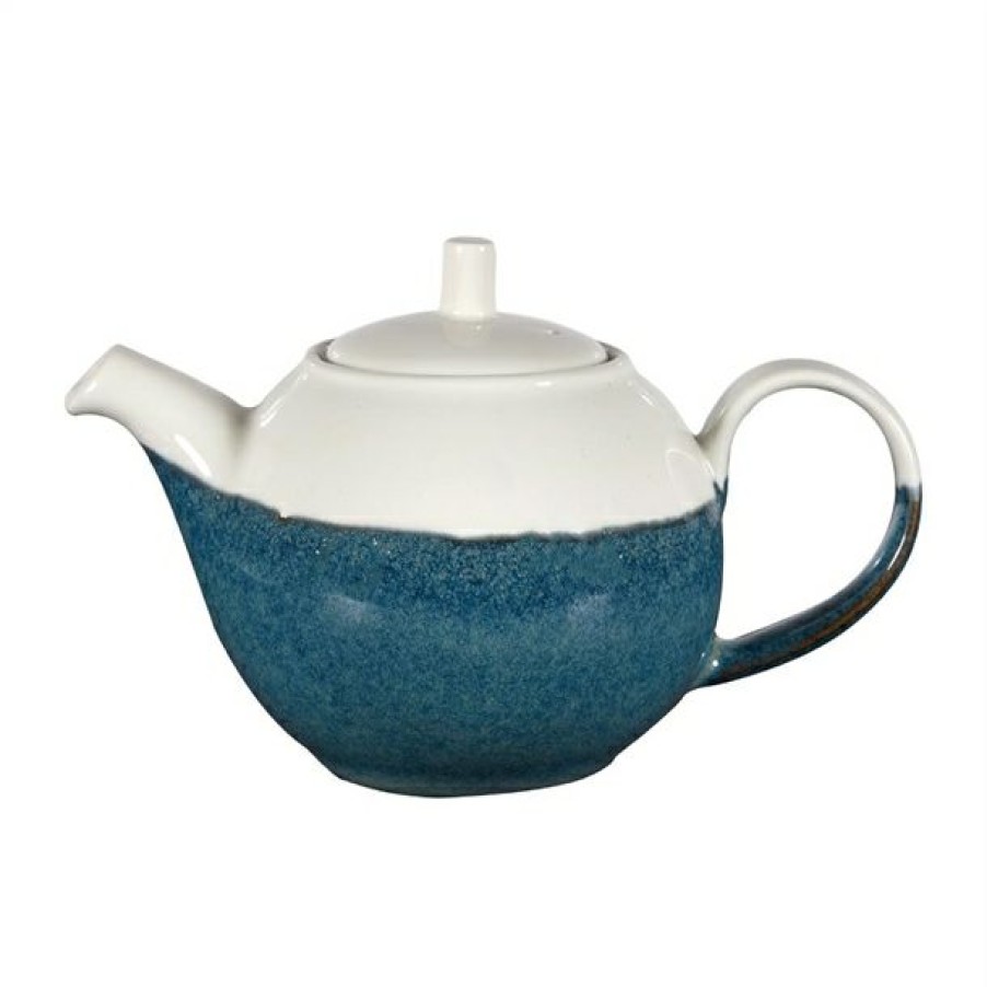 Crockery * | Excellent Churchill Monochrome Profile Teapots Sapphire Blue 430Ml (Pack Of 4)