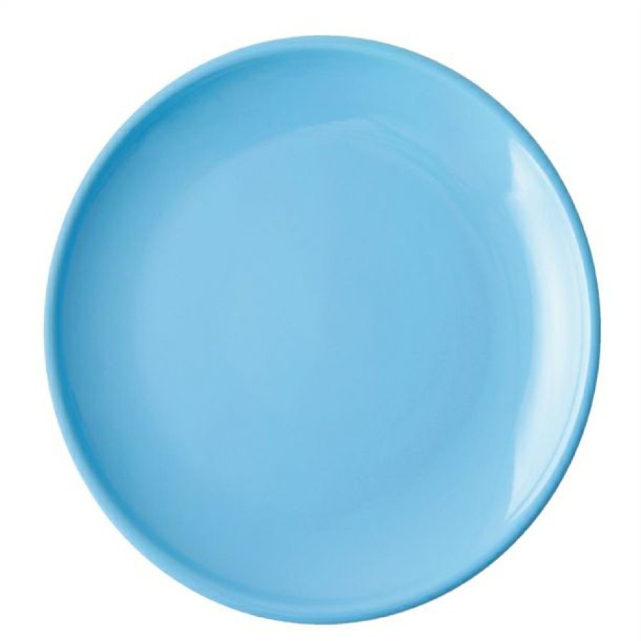 Crockery * | Free Delivery Olympia Cafe Coupe Plate Blue 250Mm 10 (Box 6)