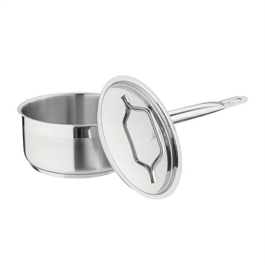 Kitchenware & Knives * | Best Sale Nisbets Essentials Stainless Steel Saucepan 1500Ml