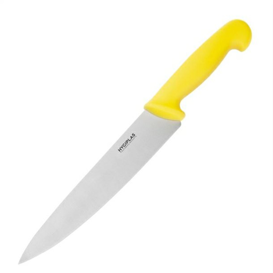 Kitchenware & Knives * | Discount Online Hygiplas Chefs Knife Yellow 21.5Cm