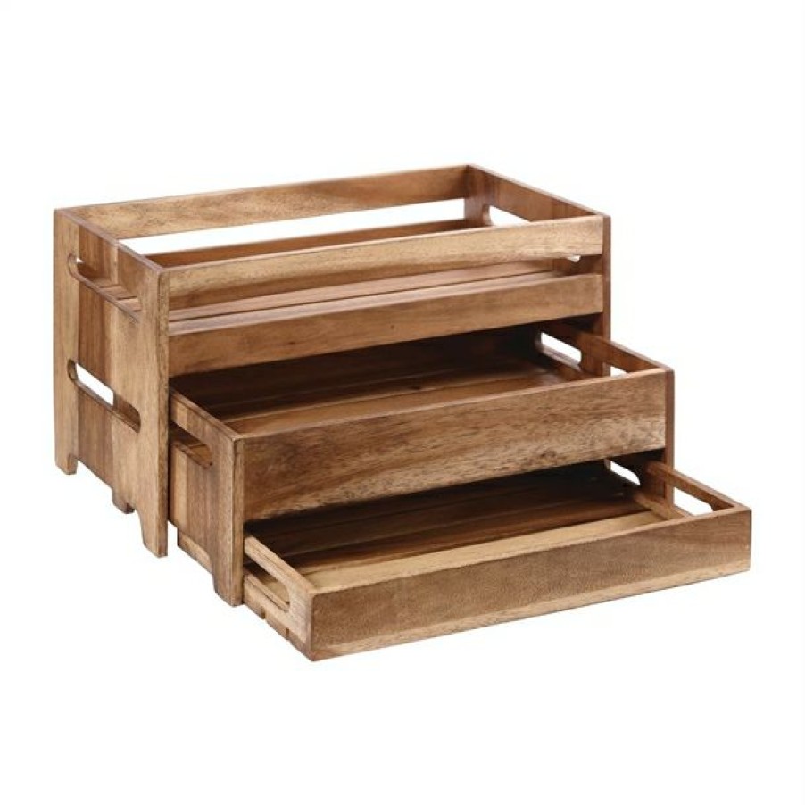 Crockery * | Promotion Churchill Wood Small Rustic Nesting Crate