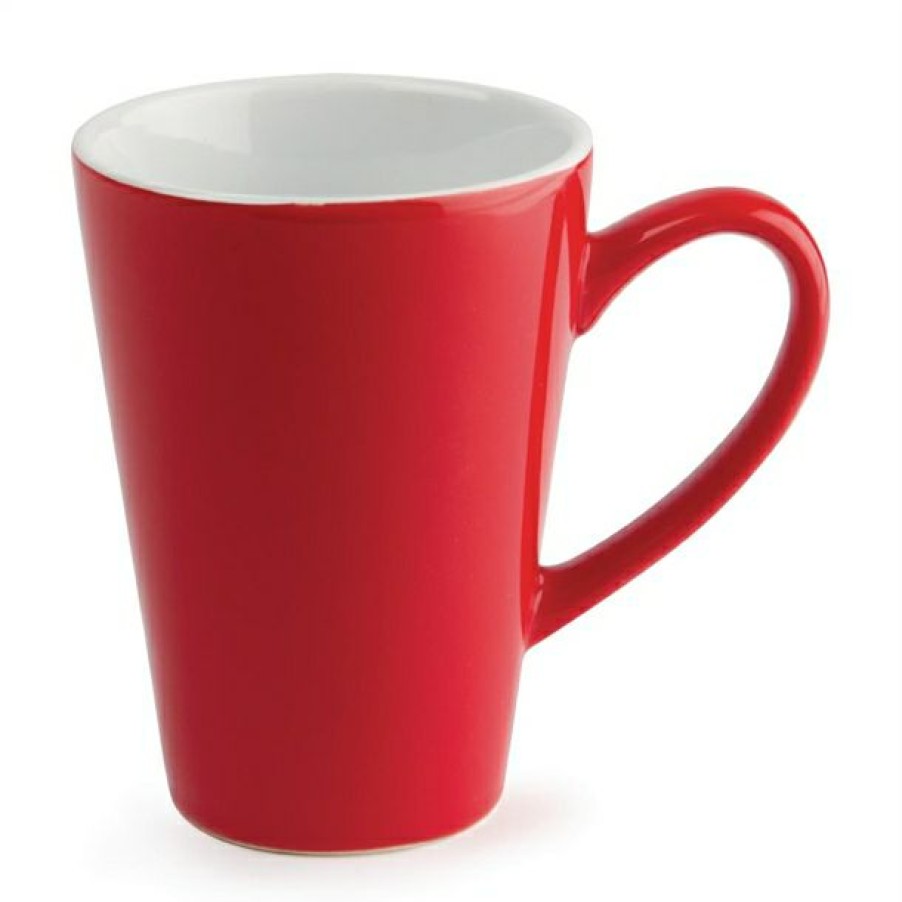 Crockery * | Outlet Olympia Cafe Latte Cup Red 340Ml 11.5Fl Oz (Box 12)