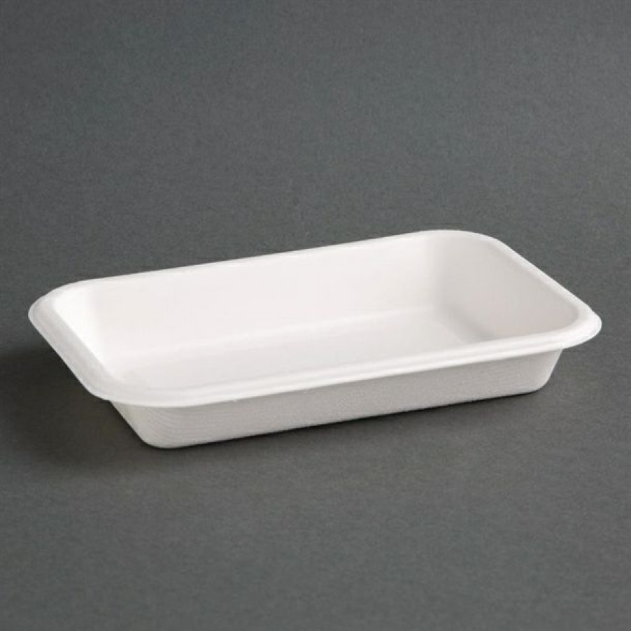 Consumables * | Best Sale Fiesta Compostable Bagasse Food Trays (Pack Of 50)