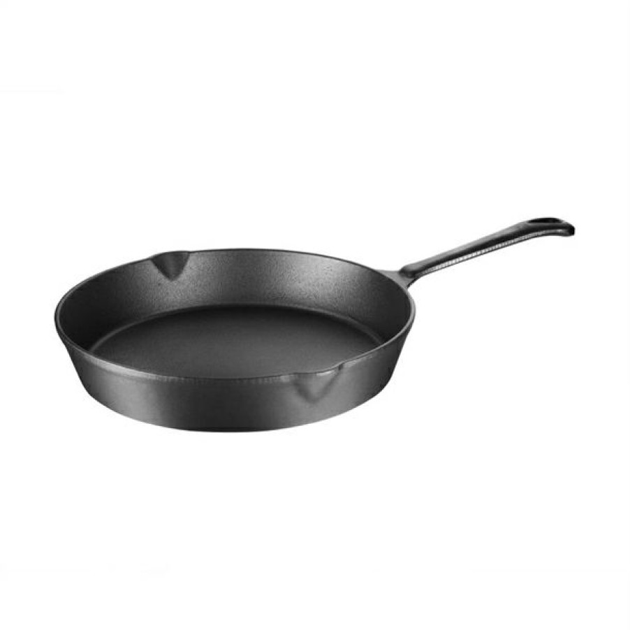 Kitchenware & Knives * | Excellent Vogue Round Cast Iron Skillet Pan 255Mm