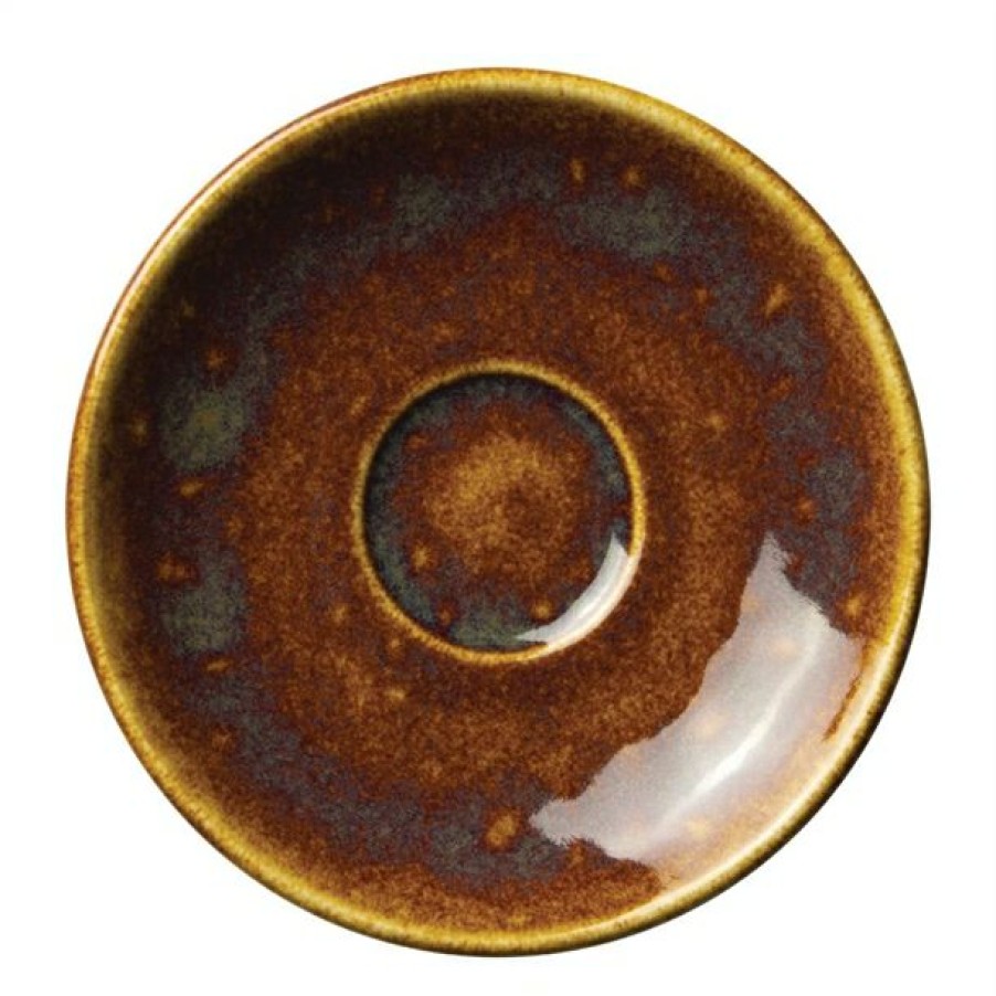 Crockery * | Typical Style Steelite Vesuvius Amber Saucers 125Mm (Pack Of 12)