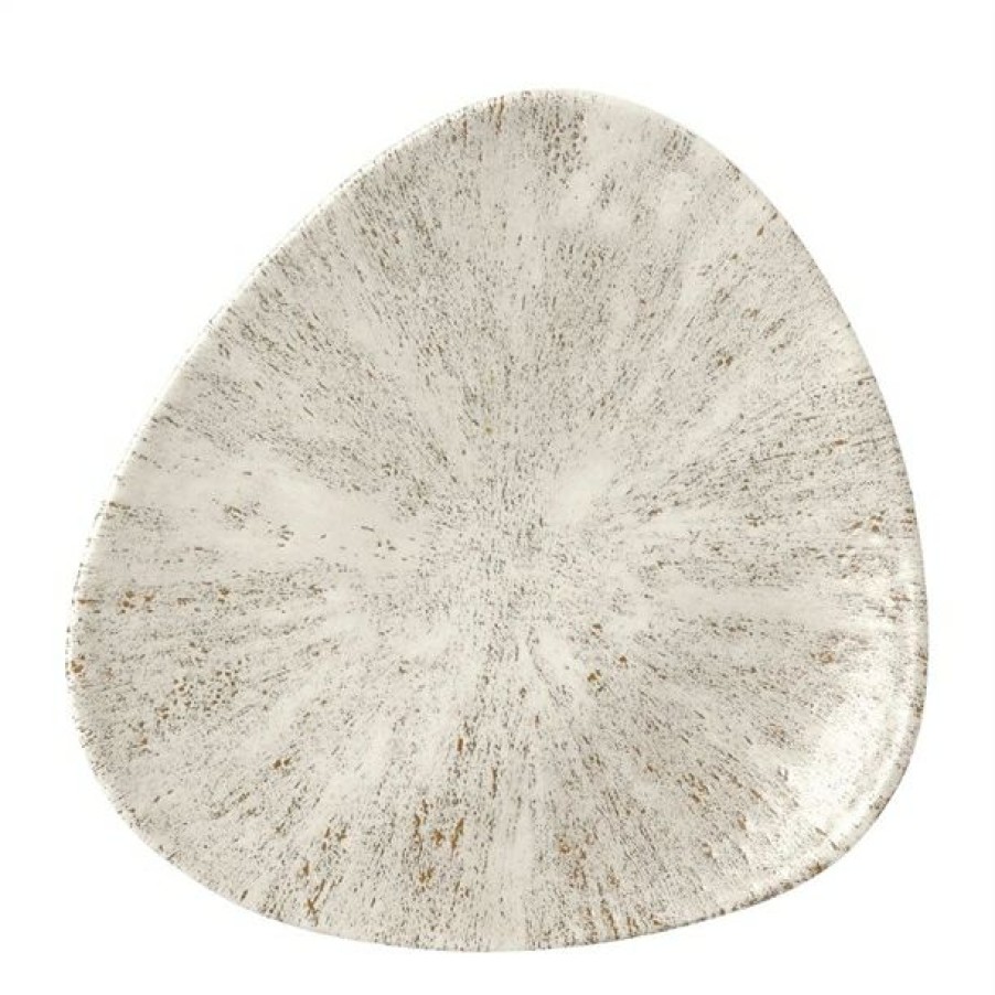 Crockery * | Top Sell Churchill Stone Agate Grey Lotus Plate 177Mm (Pack Of 12)