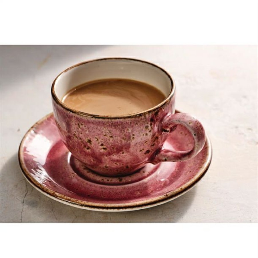 Crockery * | Latest Fashion Steelite Craft Raspberry Saucers Dw Ls 145Mm (Pack Of 12)