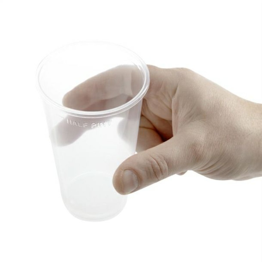 Glassware * | Excellent Quality Egreen Flexy-Glass Recyclable Half Pint To Line Ce Marked 284Ml / 10Oz (Pack Of 1000)