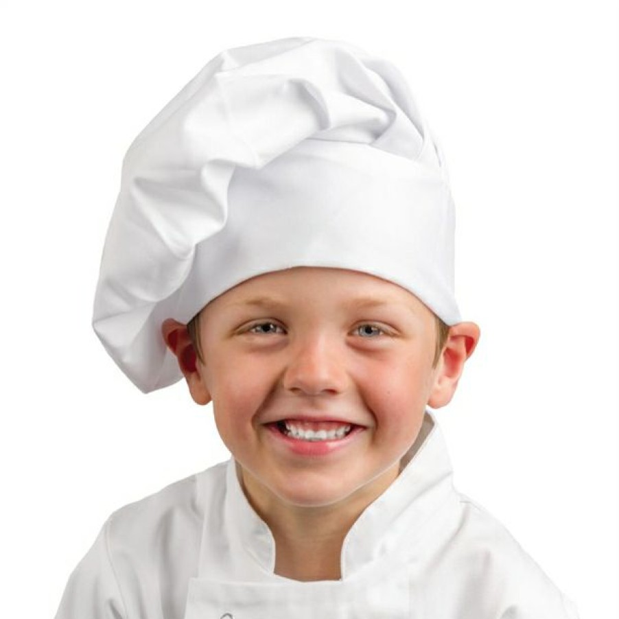 Chefs Clothing Aprons Footwear * | Bargain Sale Whites Childrens Unisex Chef Hat White