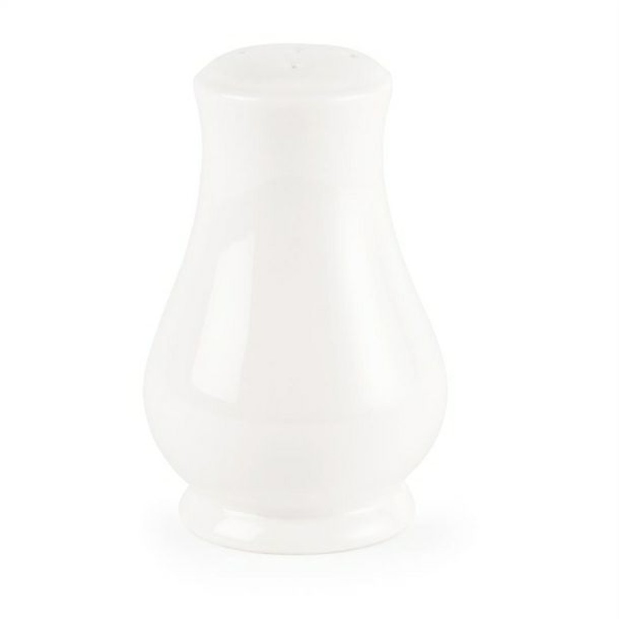 Crockery * | Top Sell Churchill Whiteware Sandringham Pepper Shakers 82Mm (Pack Of 12)