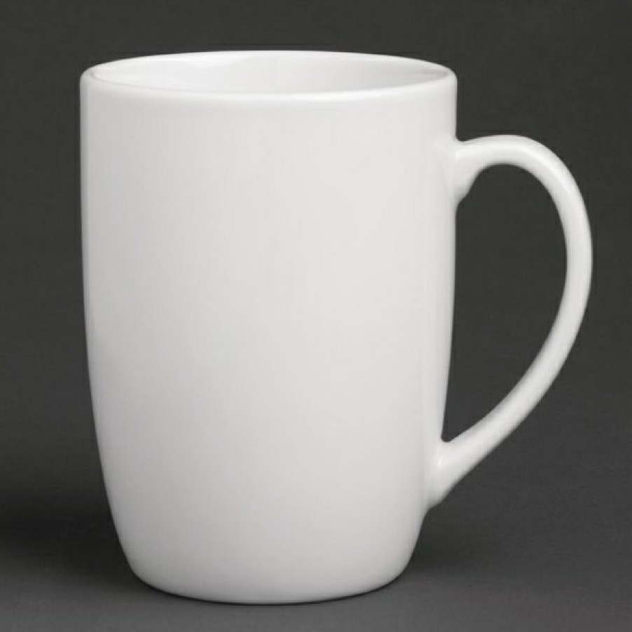 Crockery * | Hot Sale Royal Porcelain Classic White Mug 350Ml (Pack Of 12)