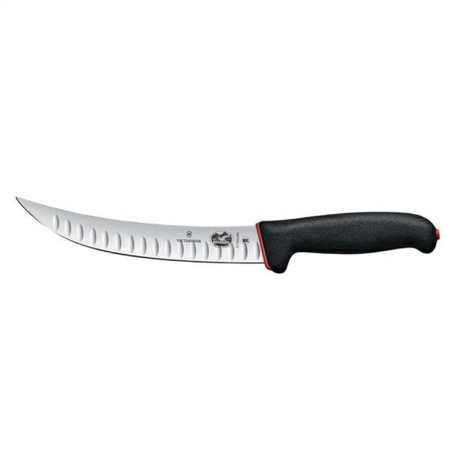 Kitchenware & Knives * | Outlet Victorinox Fibrox Dual Grip Butchery Knife Fluted Edge 20Cm