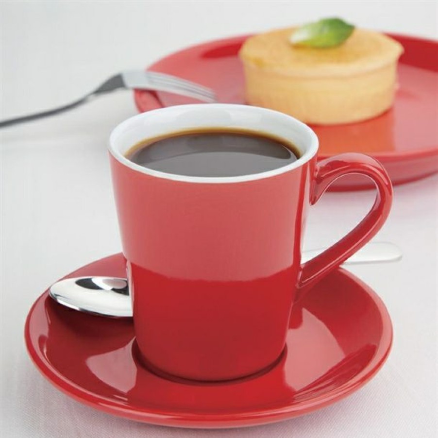 Crockery * | Quick Delivery Olympia Cafe Flat White Red 170Ml 5.74Fl Oz (Box 12)