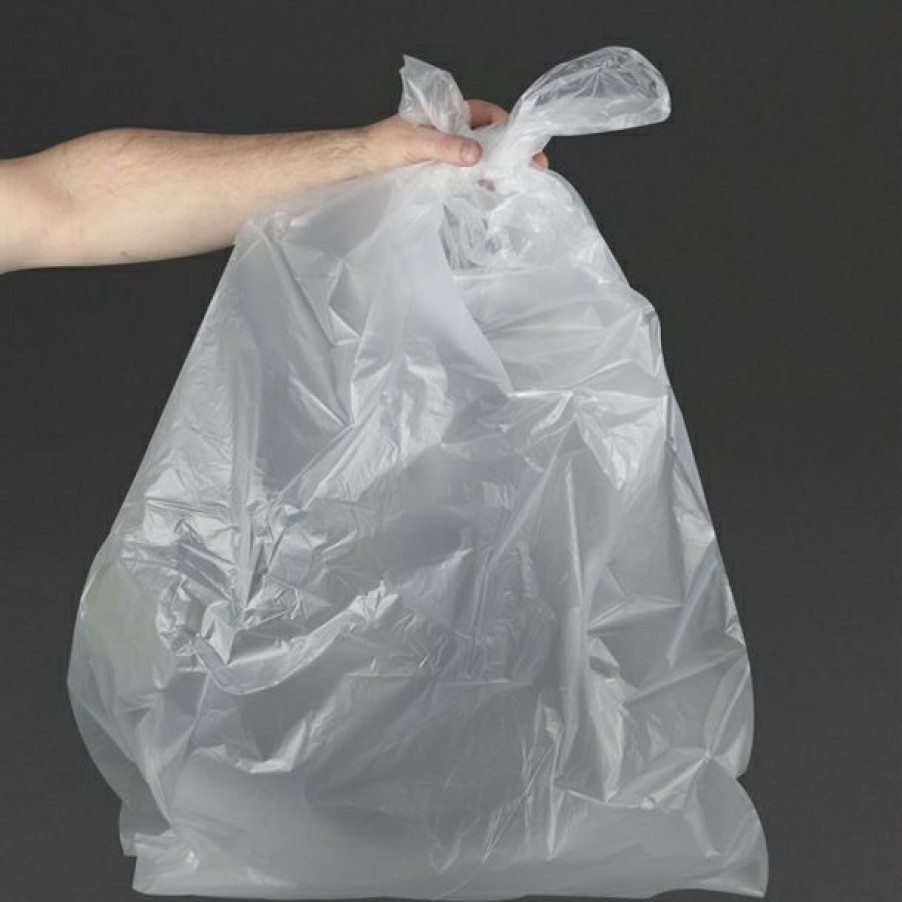 Consumables * | Quick Delivery Jantex Heavy Duty Recycled Bin Bag 18Kg 120Ltr Clear (Pack Of 100)