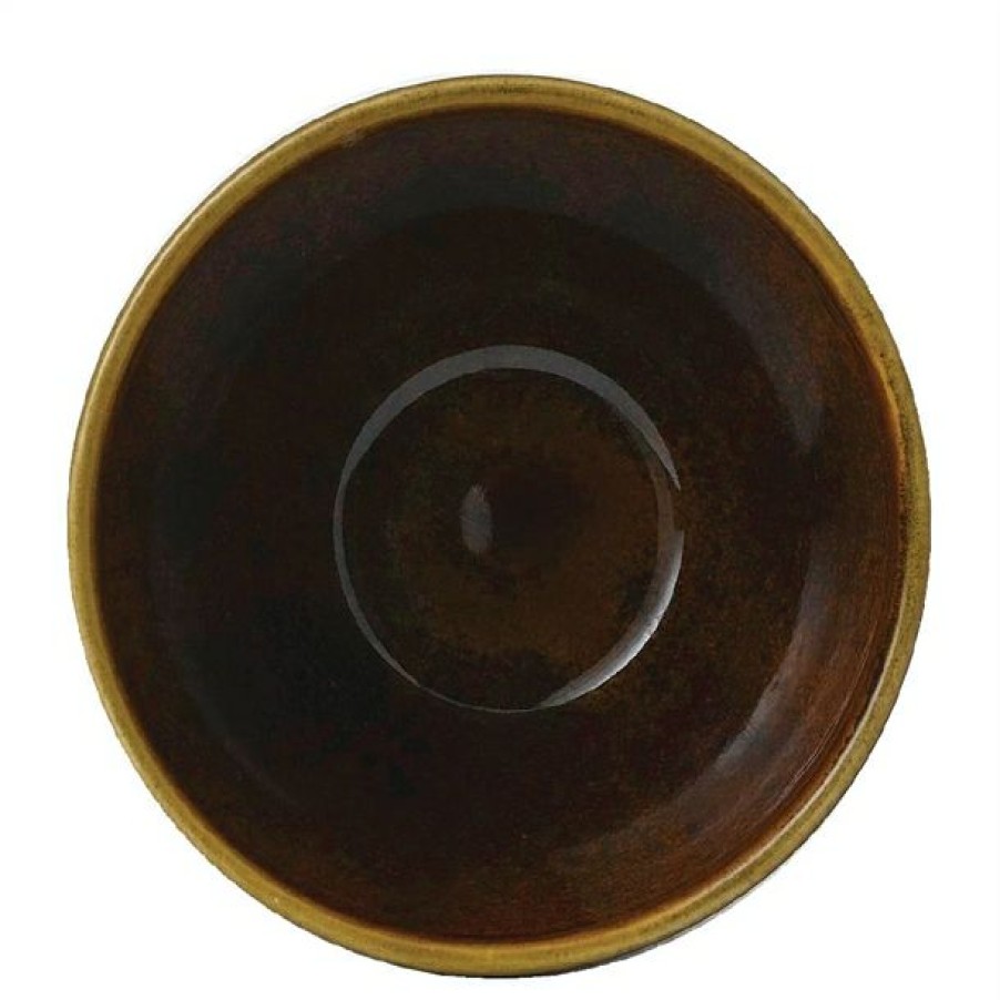 Crockery * | Tendy Style Churchill Super Vitrified Nourish Black Onyx Two Tone Contour Deep Bowl 8Oz (Box 12) (Direct)