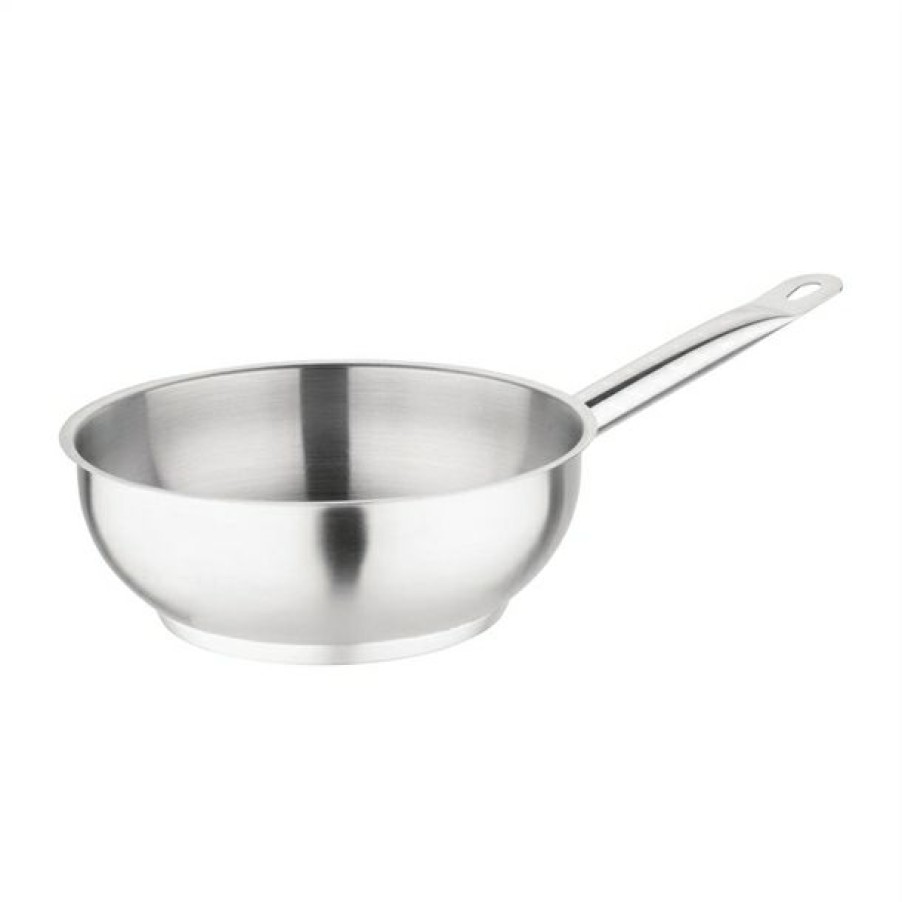 Kitchenware & Knives * | Premium Vogue Stainless Steel Saute Pan 200Mm