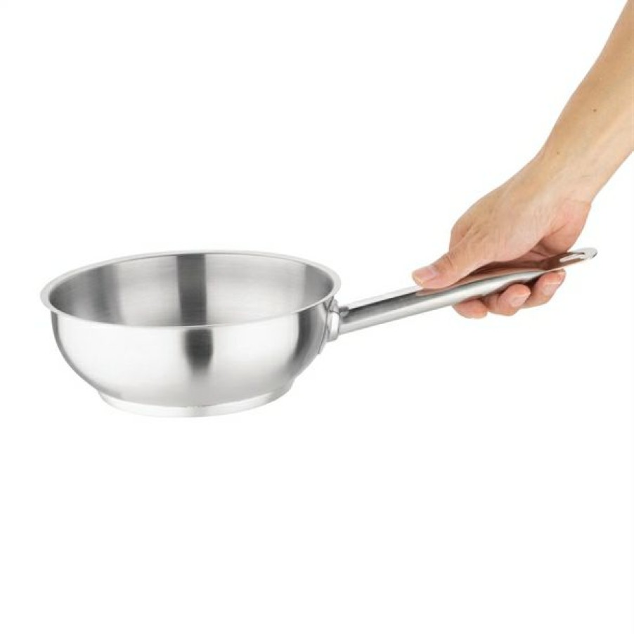 Kitchenware & Knives * | Premium Vogue Stainless Steel Saute Pan 200Mm