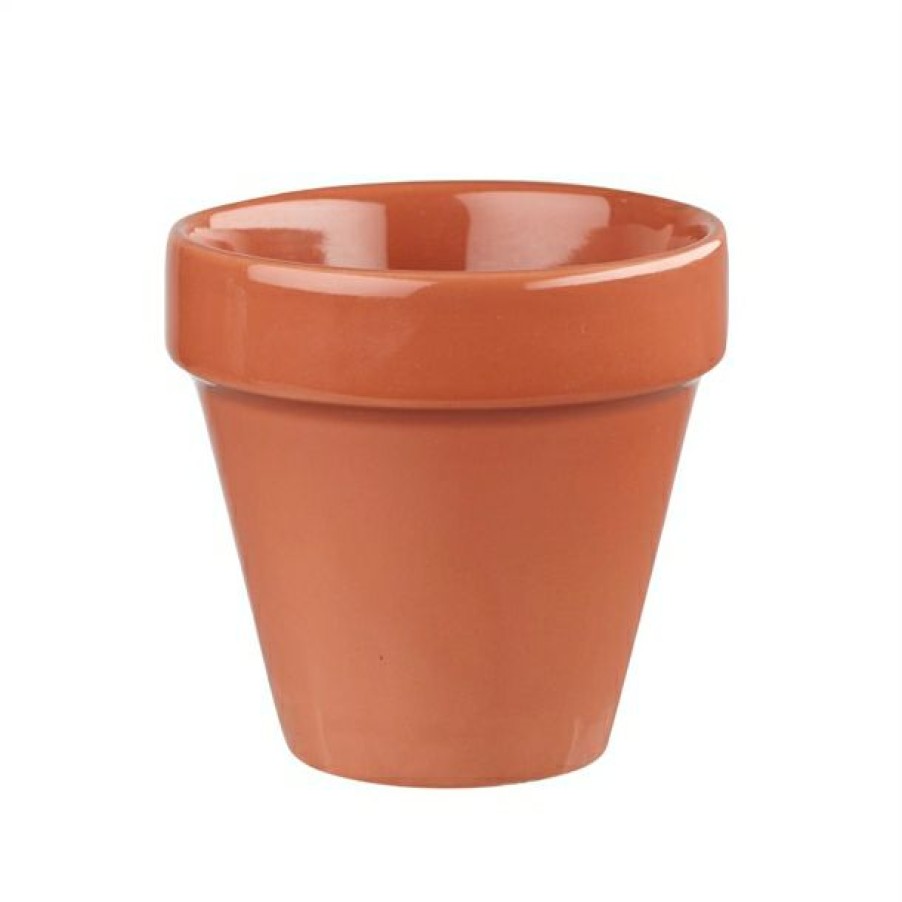 Crockery * | Top Sell Churchill Bit On The Side Plant Pot Paprika 17Oz (Pack Of 6)