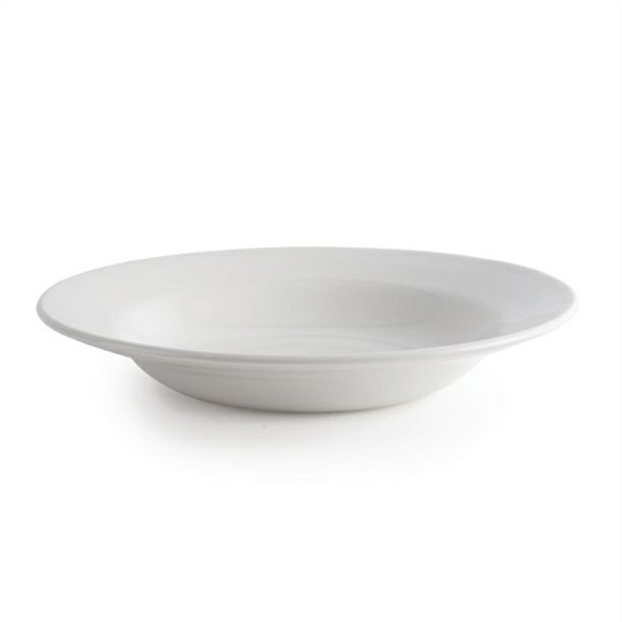 Crockery * | Premium Churchill Whiteware Classic Rimmed Soup Bowls 230Mm (Pack Of 24)