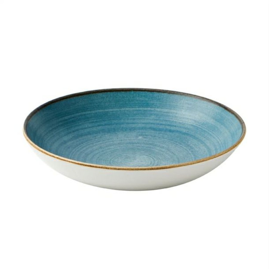 Crockery * | Latest Fashion Churchill Stonecast Raw Evolve Coupe Bowls Teal 248Mm (Pack Of 12)