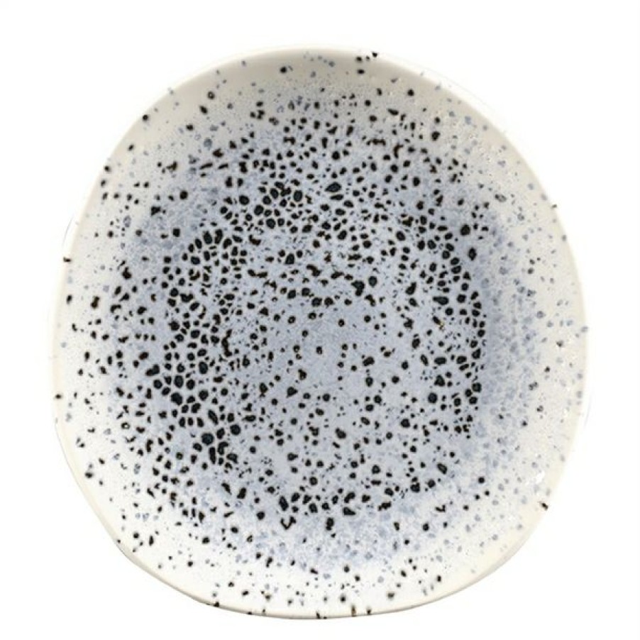 Crockery * | Hot Sale Churchill Studio Prints Mineral Blue Centre Organic Round Plates 186Mm (Pack Of 12)