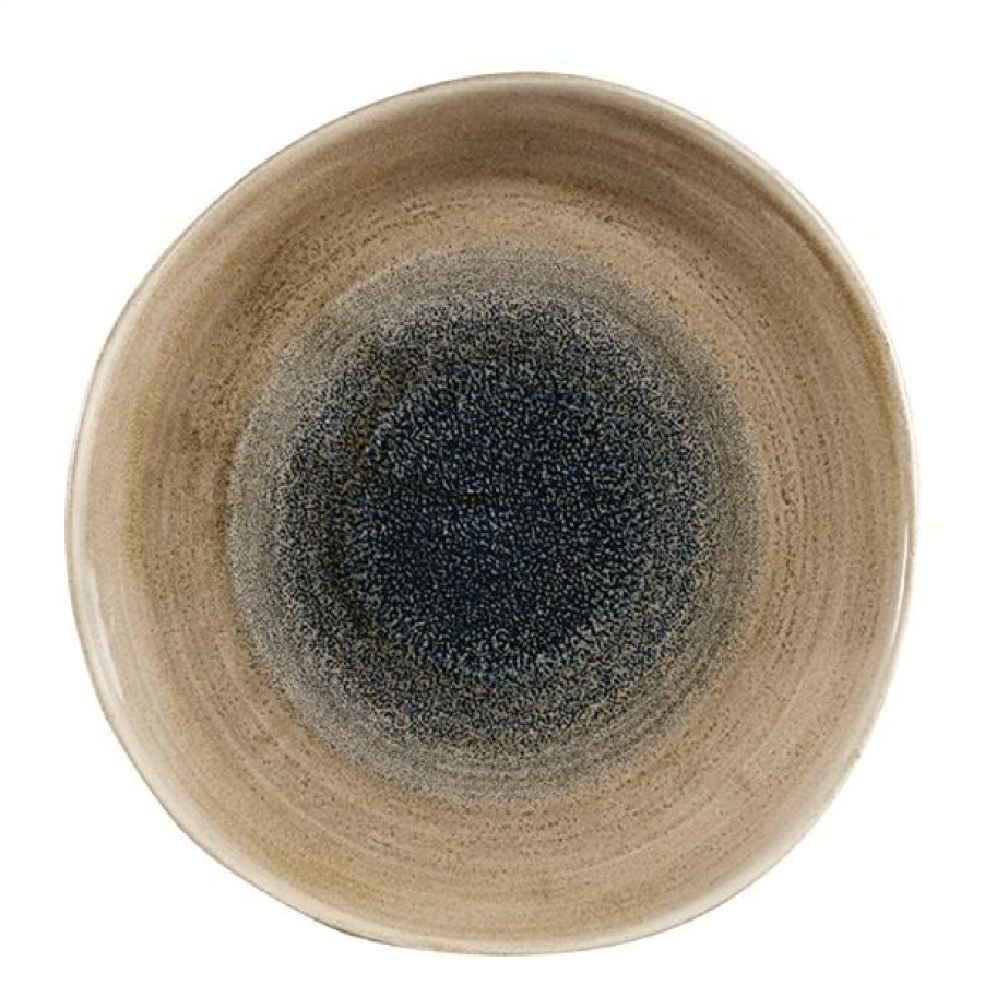 Crockery * | Typical Style Churchill Stonecast Aqueous Organic Round Bowls Bayou Taupe 253Mm (Pack Of 12)