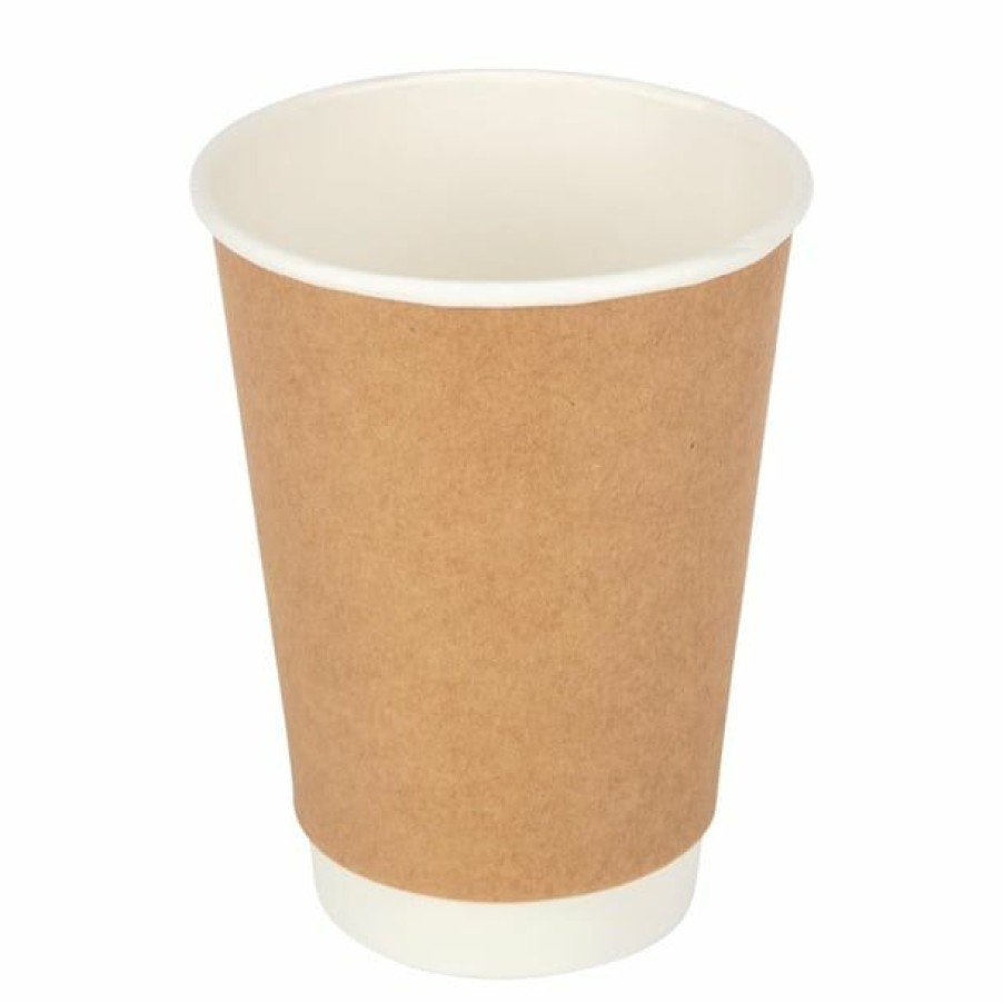 Consumables * | Typical Style Fiesta Recyclable Coffee Cups Double Wall Kraft 340Ml / 12Oz