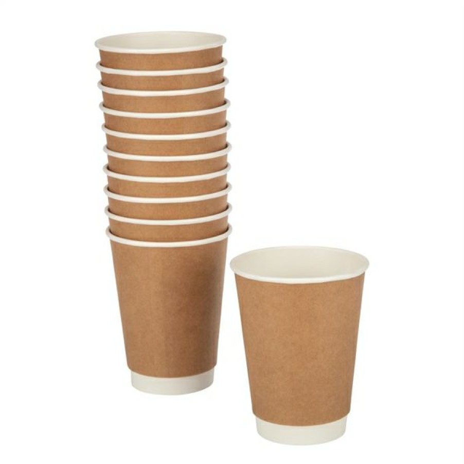 Consumables * | Typical Style Fiesta Recyclable Coffee Cups Double Wall Kraft 340Ml / 12Oz