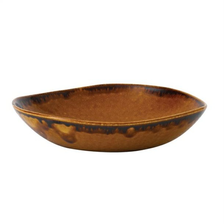 Crockery * | Promotion Dudson Harvest Trace Organic Bowls Brown 253Mm (Pack Of 12)