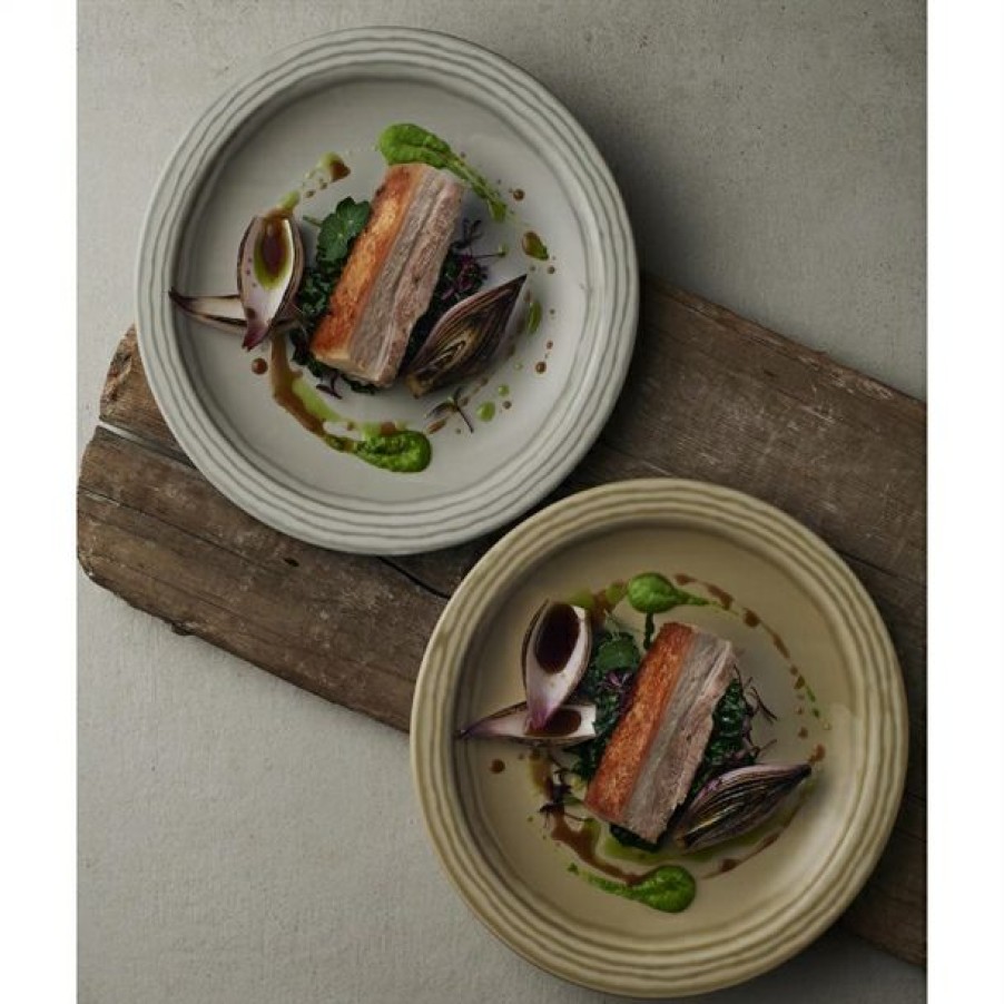 Crockery * | Free Delivery Dudson Harvest Norse Nova Plate Grey 203Mm (Pack Of 12)