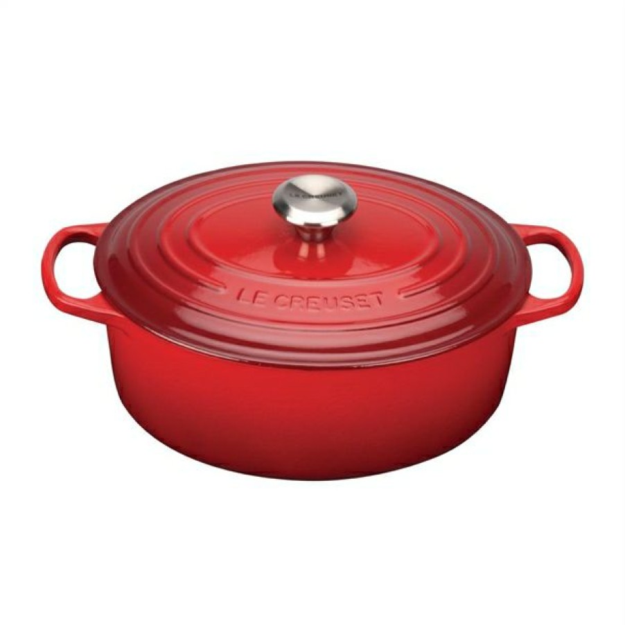 Kitchenware & Knives * | Low Price Le Creuset Cast Iron Oval Casserole Cerise