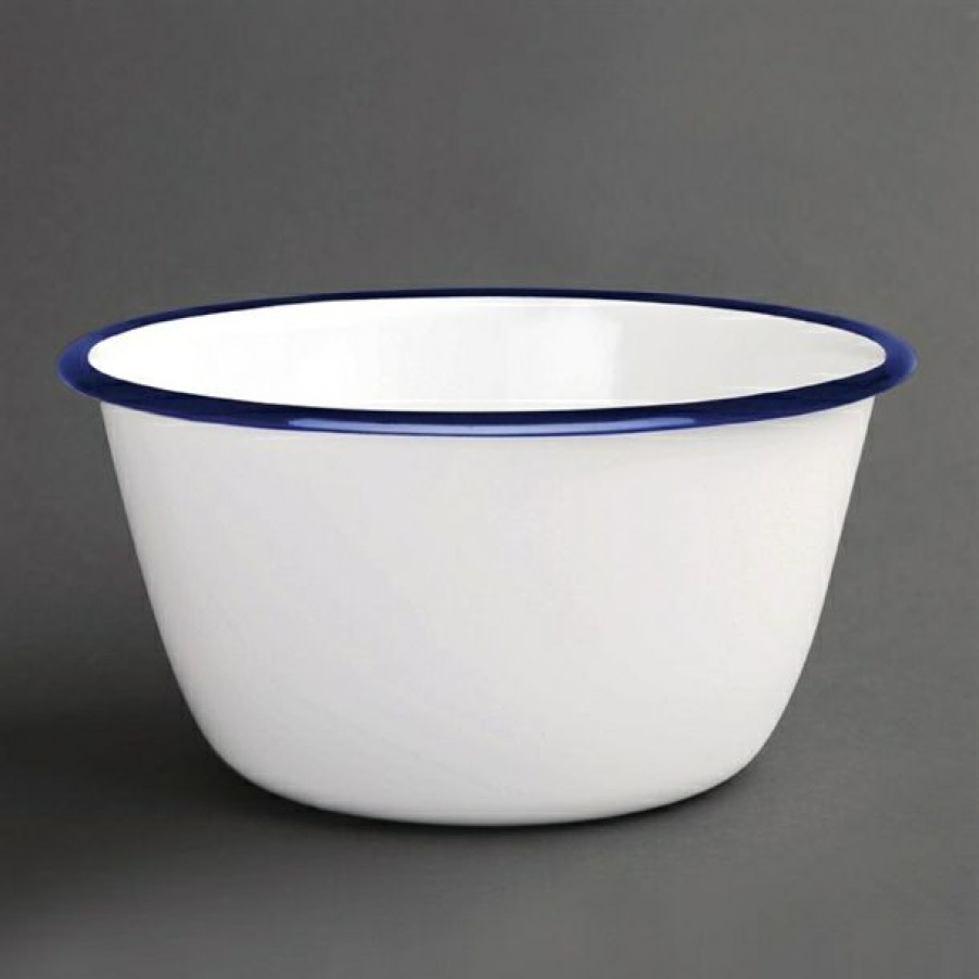 Crockery * | Typical Style Olympia Enamel Pudding Bowls 155Mm (Pack Of 6)