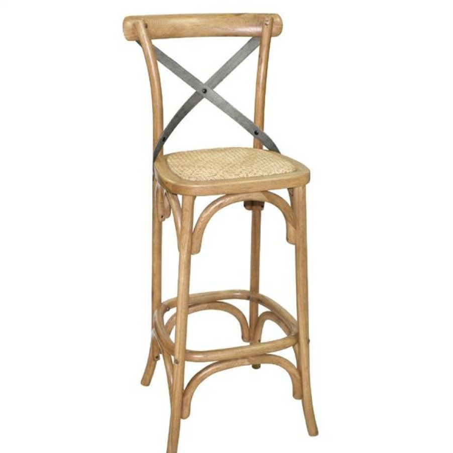 Furniture * | Bestsellers Bolero Wooden Barstool With Backrest