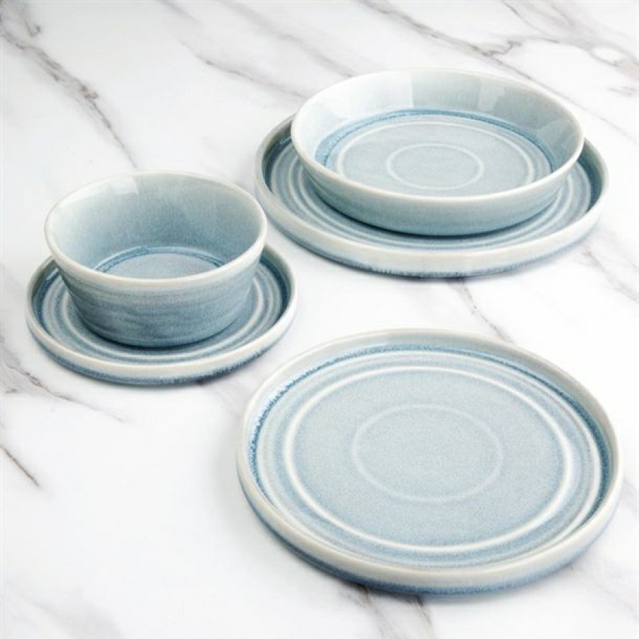 Crockery * | Tendy Style Olympia Cavolo Ice Blue Flat Round Plate 270Mm (Box 4)